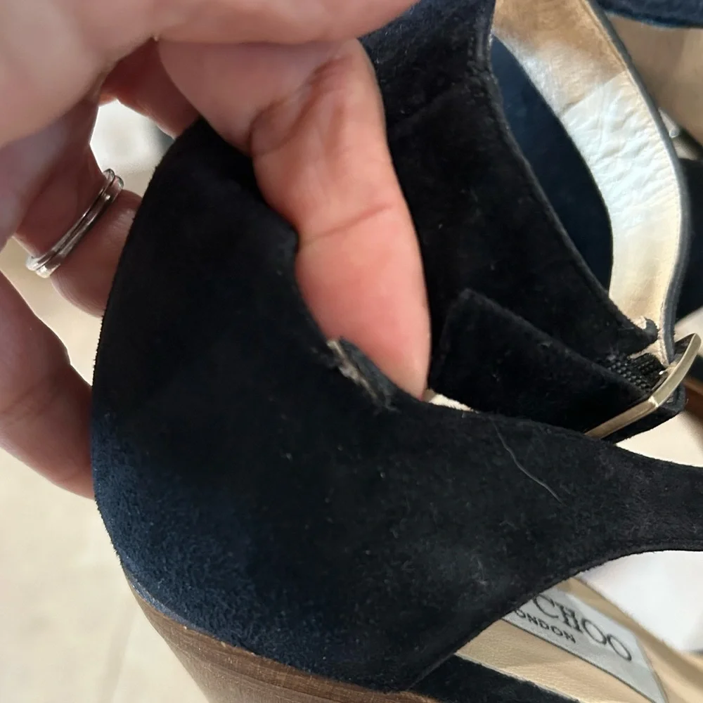 Black Suede Jimmy Choo Platform heels size 35 - Picture 4 of 7